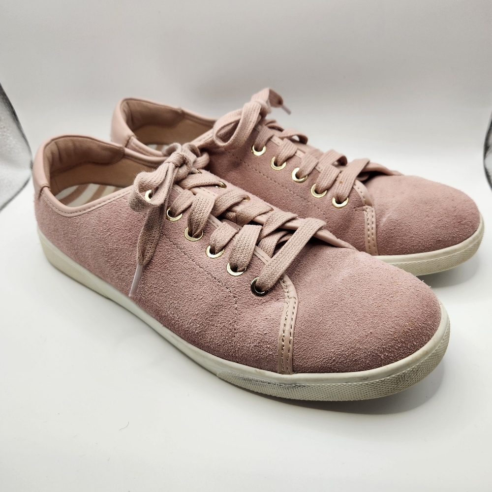 Vionic‎ Brinly Blush Pink Suede Lace-Up Sneakers | Size 9 Ortho Shoes